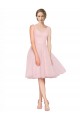 Knee Length Sleeveless Tulle Pink A-Line Bridesmaid Gown Edmonton